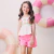 Conjunto Bata Bordado Floral Short Sarja Rosa Momi - comprar online