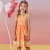 Vestido Laranja Floral Bolsinha Infanti - comprar online