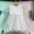 Vestido Baby Batizado Branco Organza com Flores Brilho Serena - comprar online