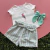 Conjunto Leve como a Brisa Arara Short Listras Verde Linho NinieBambini