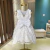Vestido Batizado Branco Saia Flores 3D Rociclê - comprar online