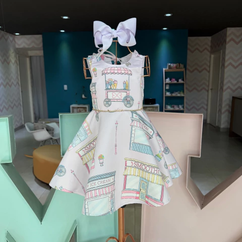 Vestido Festa Confeitaria Lilás Luluzinha - comprar online