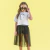 Conjunto Preto Branco Cropped Saia Tule Málagah - Mari Kids