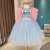 Vestido Luxo Hannah Stitch Paetê Azul Serenity Rosa Farfalla-