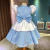 Vestido Luxo Cinderela Longo Azul Branco Farfalla. na internet