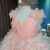 Vestido Festa Jardim Encantado Tule 3D Rosa Salmão Farfalla - loja online