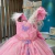 Vestido Luxo Flora Jardim Encantado Cinto Rosa Farfalla - - Mari Kids
