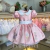 Vestido Luxo Minnie Confeiteira Rosa Bebê Zibeline Farfalla-