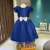 Vestido Luxo Lia Zibeline Azul Royal Farfalla-