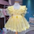 Romper Luxo Jardim de Margaridas e Abelhas Amarelo Farfalla-