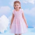 Vestido Festa Rosa Bebê Tule Busto Bordado Málagah - Mari Kids