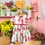 Vestido Baby Floral Chiffon Vermelho Branco Serena - loja online