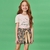 Conjunto Deixe Seu Caminho Florir Short Moletom Flora Infanti