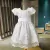 Vestido Batizado Princess Branco Renda Pérolas Rociclê