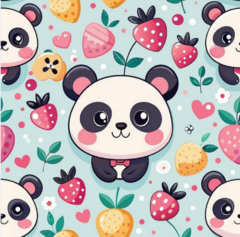 CORDURA OSO PANDA KAWAI x 50 cm