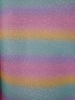 PU GLITTER RAINBOW x 50 cm