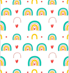 CORDURA ARCOIRIS EN FONDO CRUDO x 50 cm