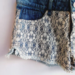 SHORT JEAN ENCAJE SORA - comprar online