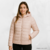 Imagen de Campera inflable de mujer con capucha color salmón clarito