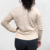 Sweater de bremer color natural con trenzado al medio - GUAU! Mayorista