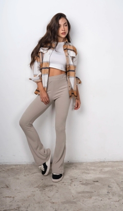 CAMISACO CHLOÉ DE PAÑO CAMEL BEIGE GRIS Y NEGRO - comprar online