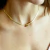 Choker em Banho de Ouro 18K com Pingente Letras em Banho de Ouro 18K