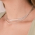Choker de Fita 3 mm de 30 cm + Extensor em Banho de Prata 925 - comprar online