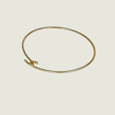 Bracelete com Fecho para Pingentes/Berloques em Banho Ouro 18K