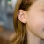 Brinco Infantil Coração de Zirconia Cristal em Banho Ouro 18K