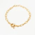 Pulseira Elo 2x1 de 35 cm + Extensor em Banho Ouro 18K - comprar online