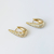 Brinco Argola Gota Cravejada no Banho Ouro - comprar online