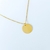Colar Personalizado + Gravação Medalha Média Banho de Ouro 18k - Sheila Semijoias