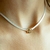 Choker Banho de Prata com Pingente Letras em Banho de Ouro 18K