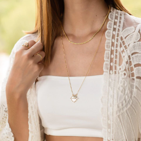 Colar Cordão Baiano 2 mm 50 cm Banho Ouro 18K