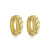 Brinco Argola Croissant Frente M Elegância e Versatilidade em Banho de Ouro 18K