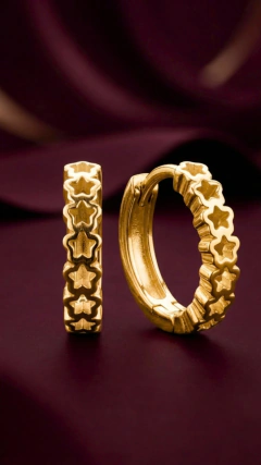 Aros Huggies Laminados en Oro 18K - 13mm - modelo 05 - comprar online