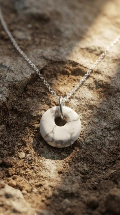 Conjunto - Dije Dona Howlita 2,5cm + Collar Plata 900 40cm - comprar online