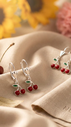 Aros de plata Cherry