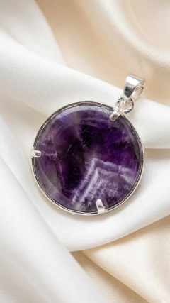 Dije Búho Árbol de la Vida Amatista 2.7cm Plata - comprar online