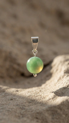 Dije Aventurina Esfera 8mm - Plata 925 Piedras Naturales - comprar online