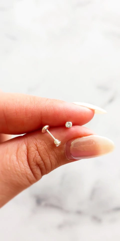 Abridores de plata Susanito 2mm cubic Blanco - comprar online