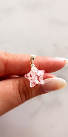 Dije de Plata Cielo Estrella Rosada 1.6cm - comprar online