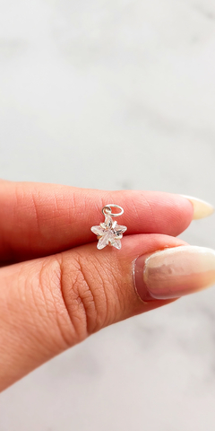 Dije de plata estrella cubic 7mm - comprar online