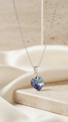 Conjunto AB Corazón Resplandor Celeste Violeta Tornasol - 50 cm en internet