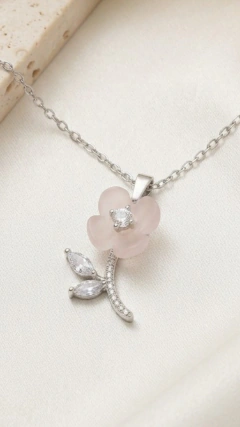 Conjunto AB Flor de Luz Rosada - Largo (45 + 5)cm - comprar online