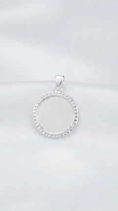 Dije de Plata San Benito 17mm Zirconias - mod 2 - comprar online