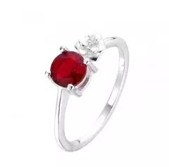 Anillo Plata925 importada - Cubic Rojo Rosa - comprar online