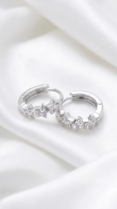 Argollitas Premium 12mm con Cubics Modelo 12 - AB