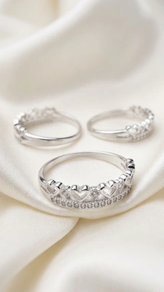 Anillo Corazones - Plata Laminada - comprar online