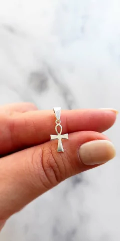 Dije de plata cruz de la vida 1,3cm ( Cruz de Ankh) - comprar online